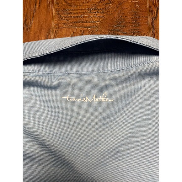 TRAVIS MATHEW Shirt Mens XXL Light Blue Pima Cotton Golf Polo Casual - Picture 2 of 9